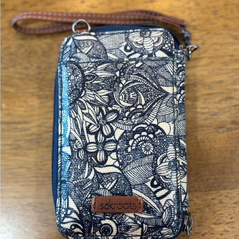 Sakroots Floral Blue and Black Phone Case